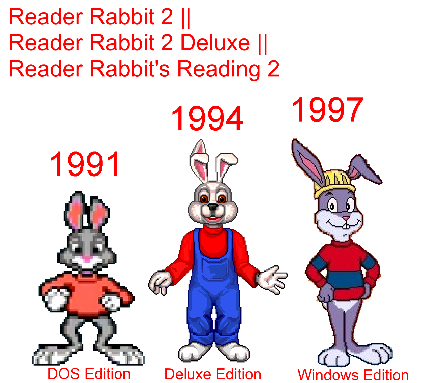 Reader Rabbit 2 designs